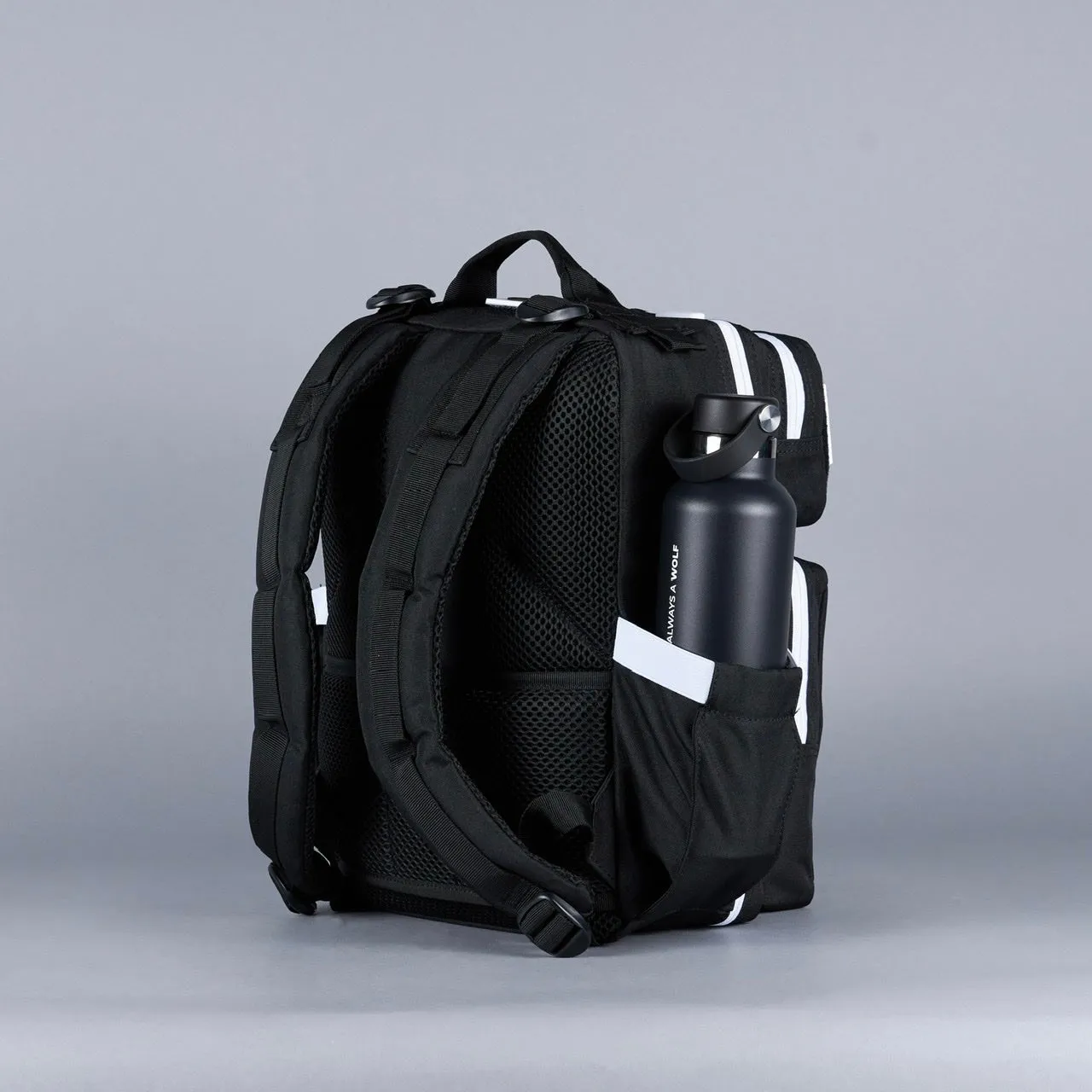 15L Backpack Alpha Black White Accents