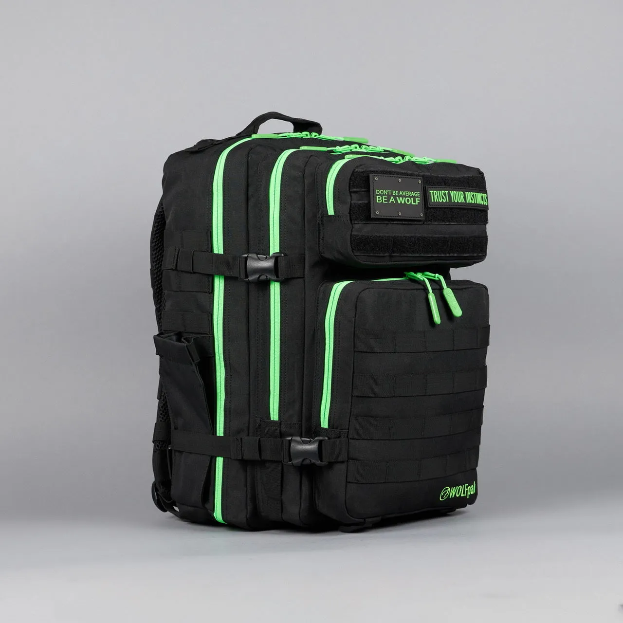 45L Backpack Black Neon Green