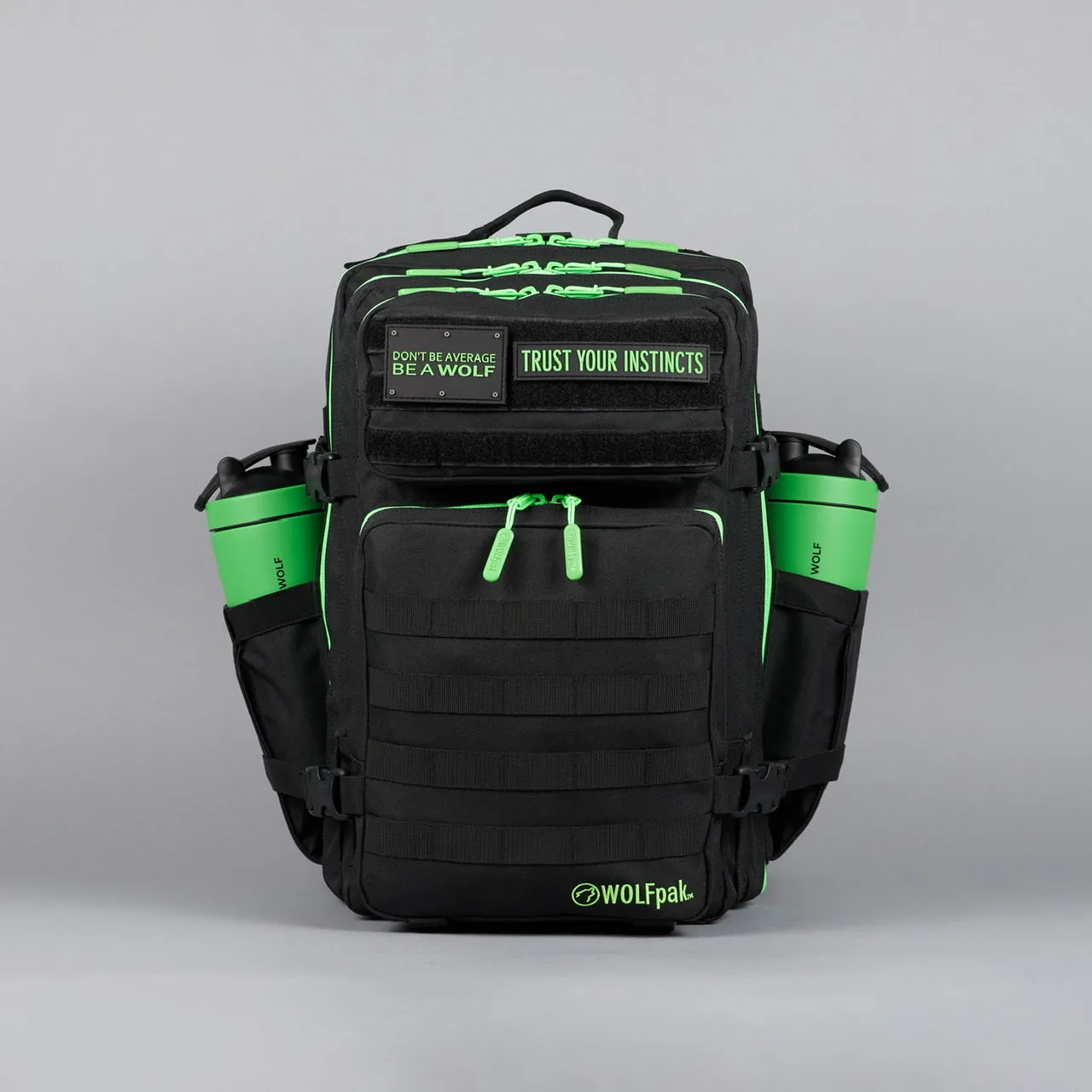 45L Backpack Black Neon Green