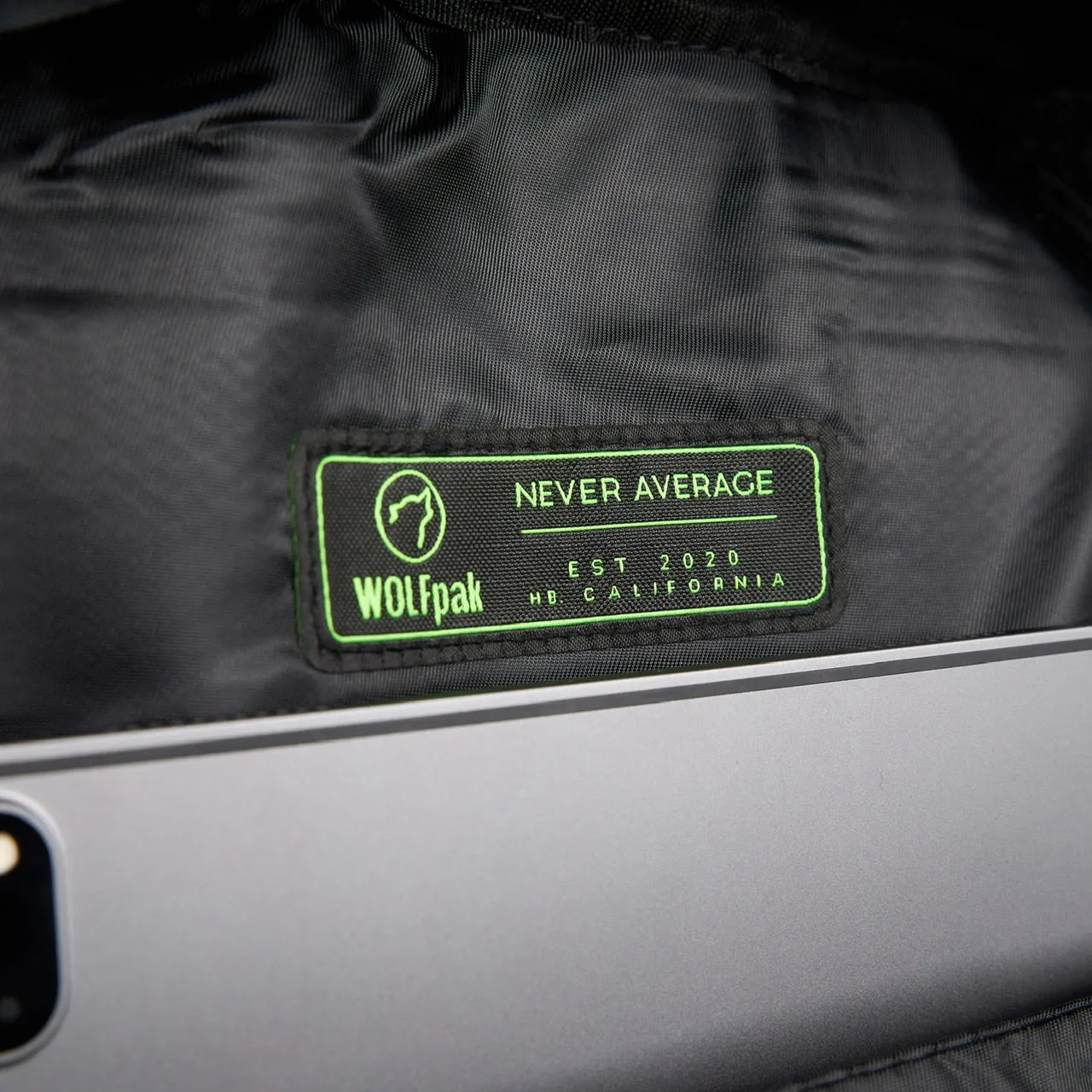 45L Backpack Black Neon Green