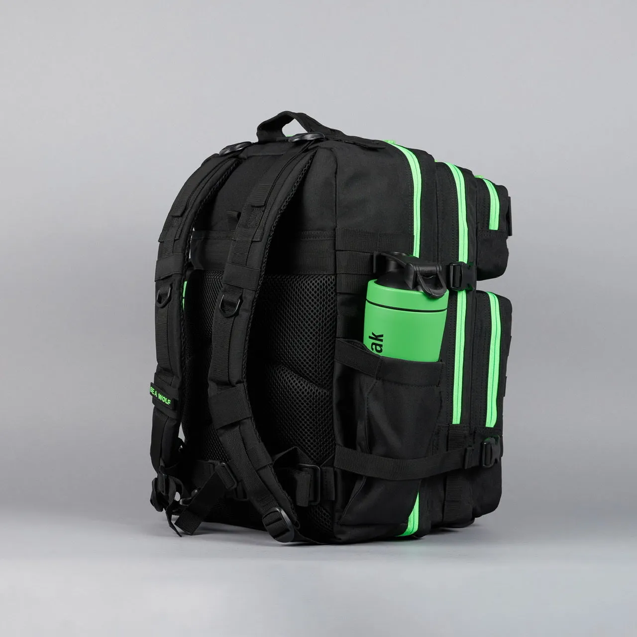 45L Backpack Black Neon Green