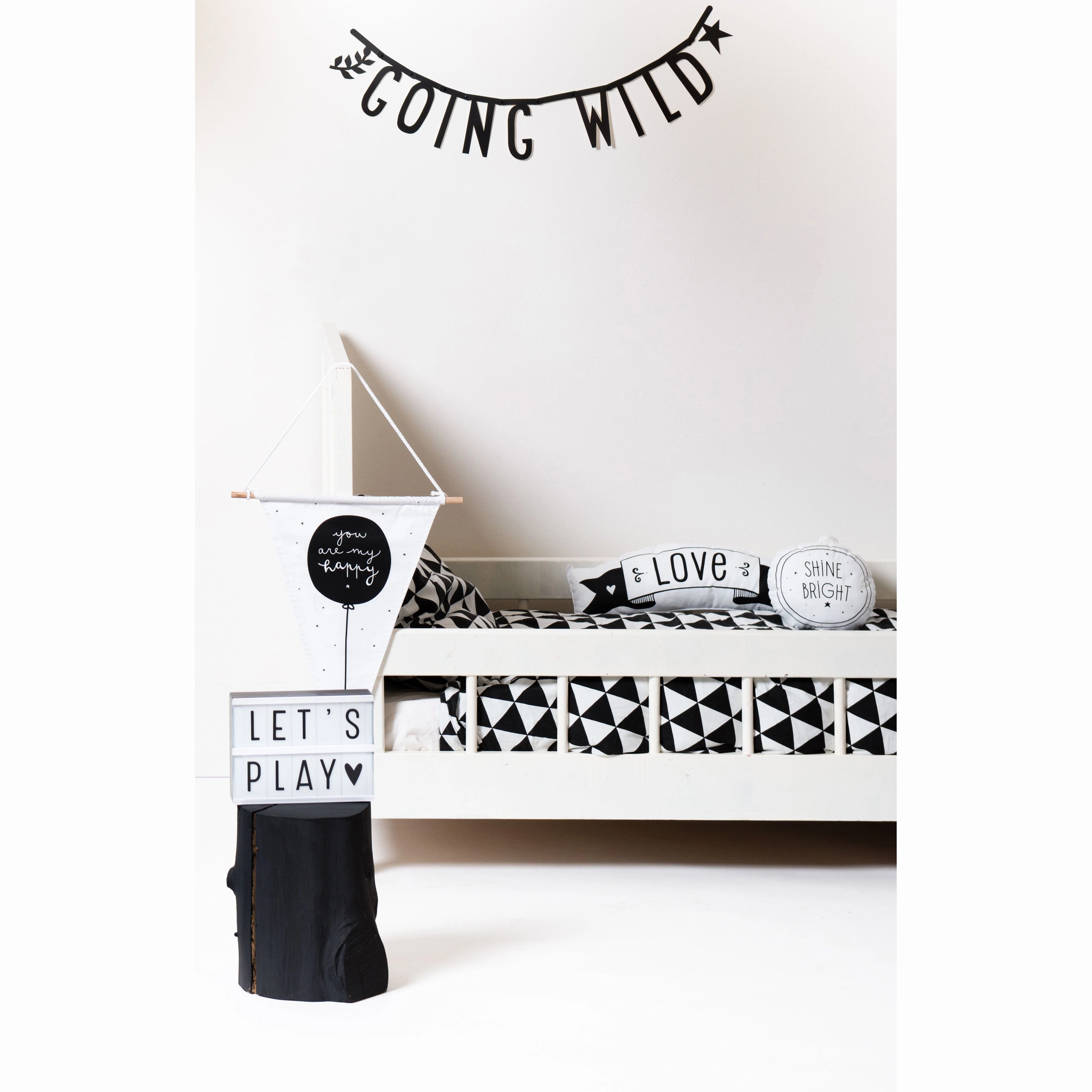 A Little Lovely Company Letter Banner Black
