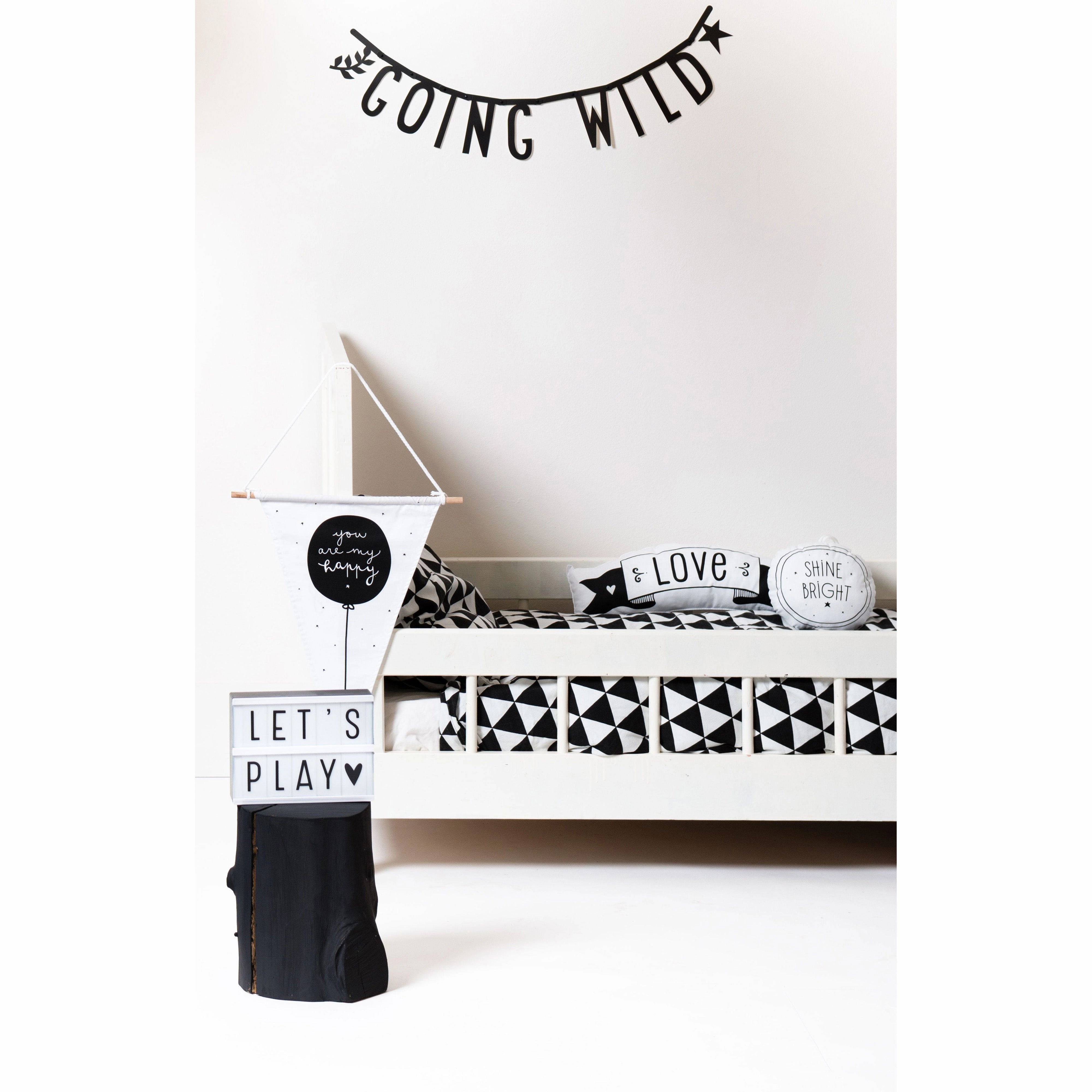 A Little Lovely Company Letter Banner Black