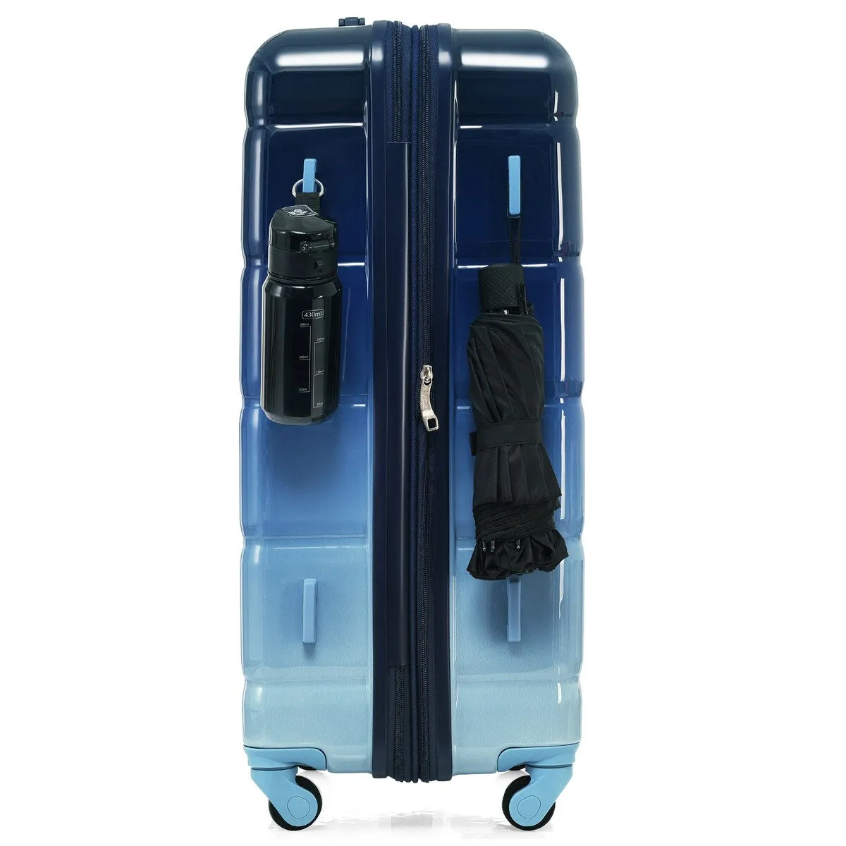 Airline Certified Carry-on Luggage Set of 3 with Cup Holder and USB Port