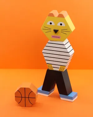 Areaware Kids' Block Party Cat Multi