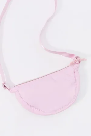 Girls Nylon Half Moon Crossbody Bag