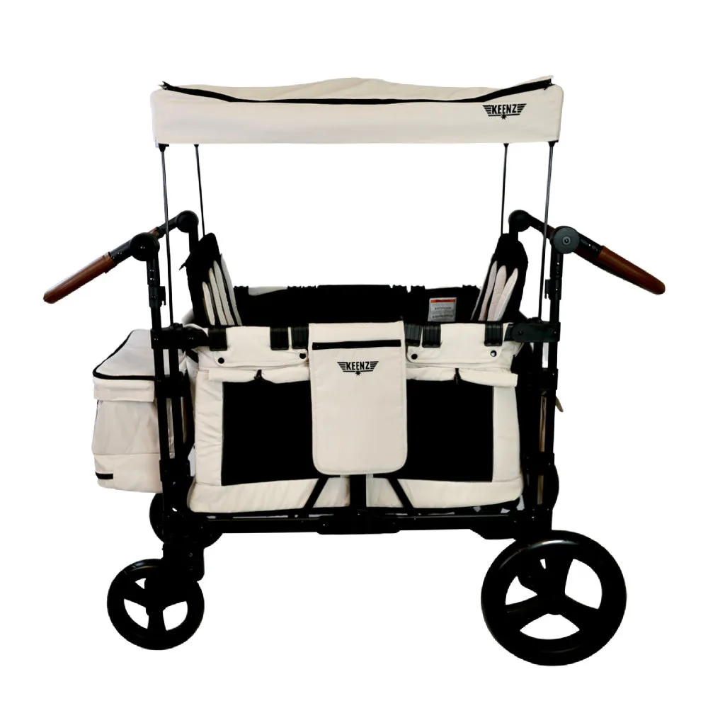 Keenz XC  2.0 Luxury Comfort Stroller Wagon - 4 Passenger (Cream)