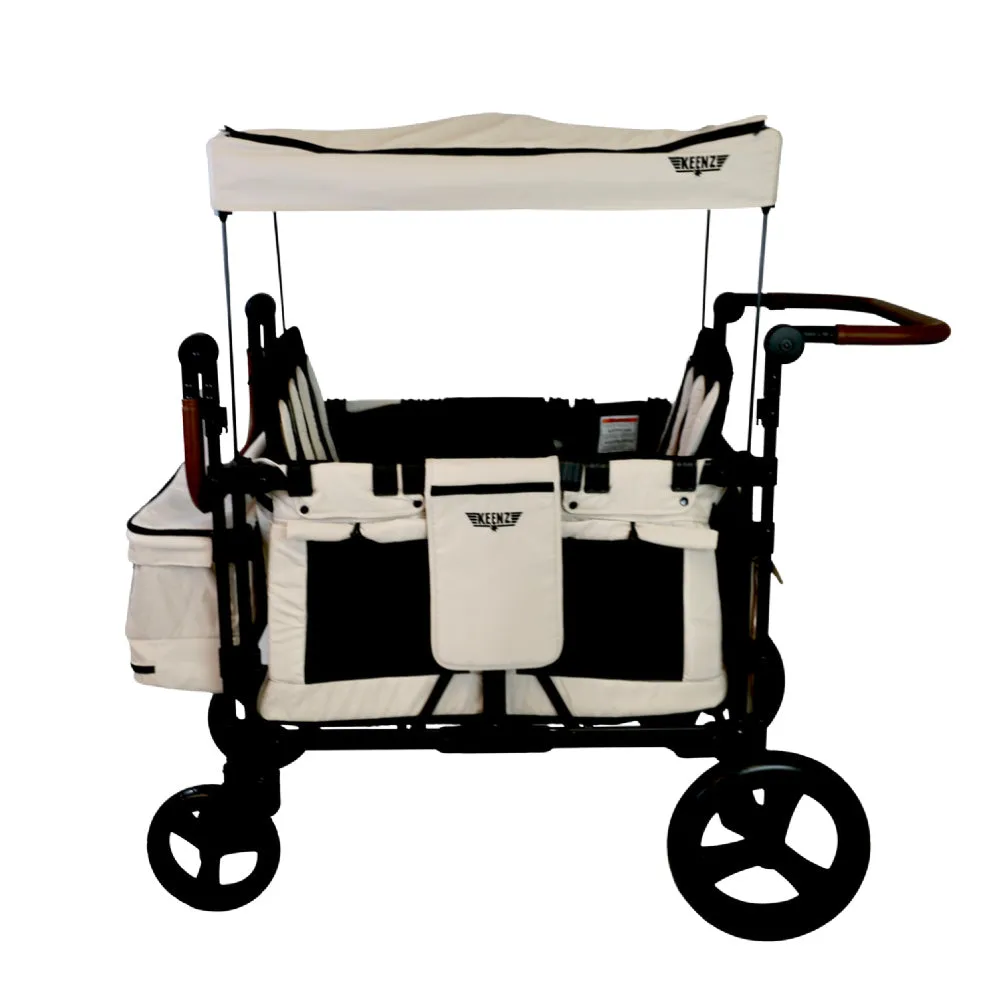 Keenz XC  2.0 Luxury Comfort Stroller Wagon - 4 Passenger (Cream)