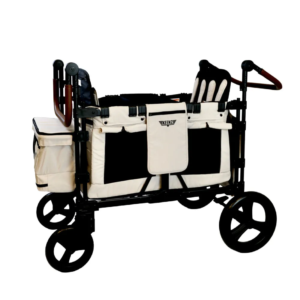 Keenz XC  2.0 Luxury Comfort Stroller Wagon - 4 Passenger (Cream)