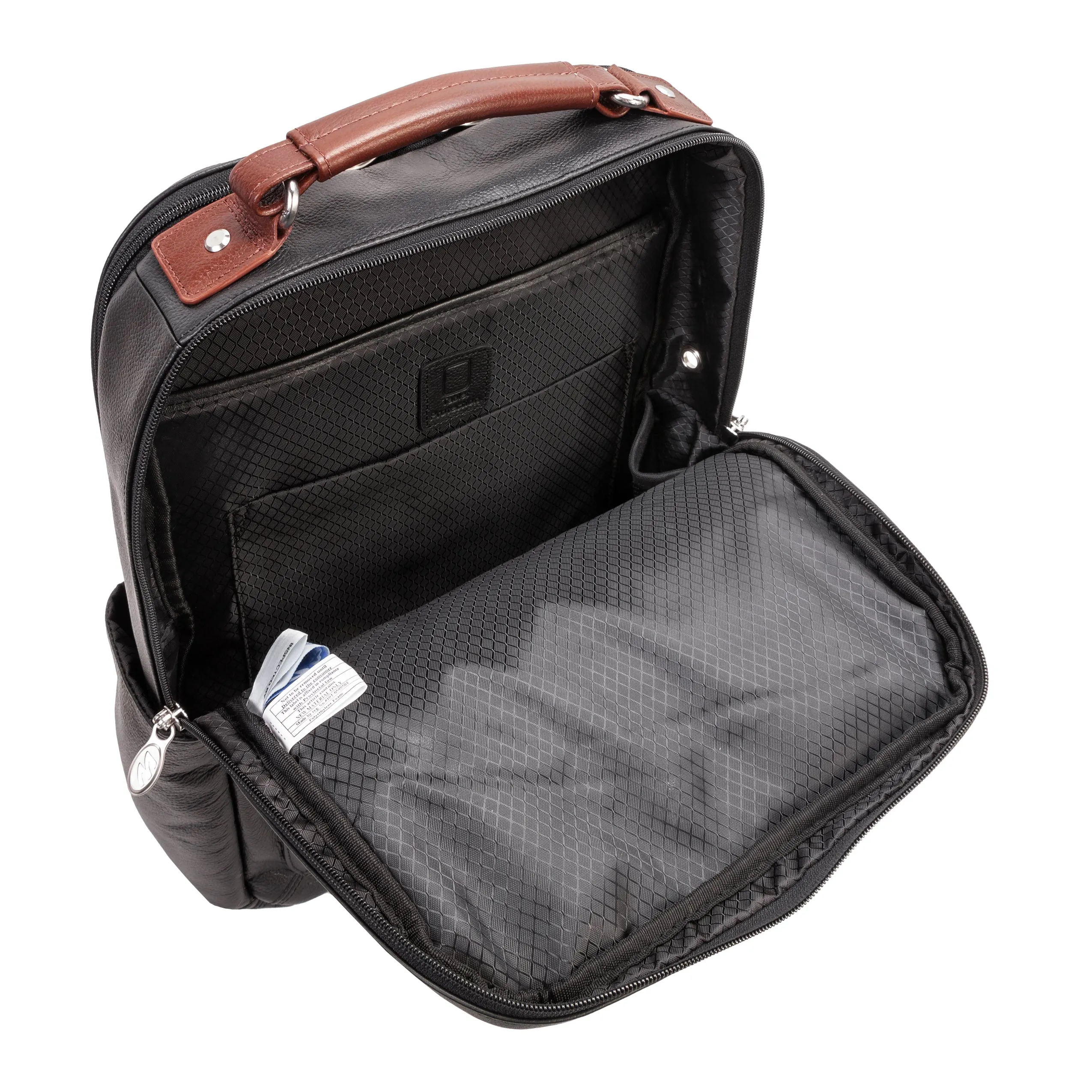 McKlein USA Logan 17" Leather Two-Tone Dual-Compartment Laptop & Tablet Backpack