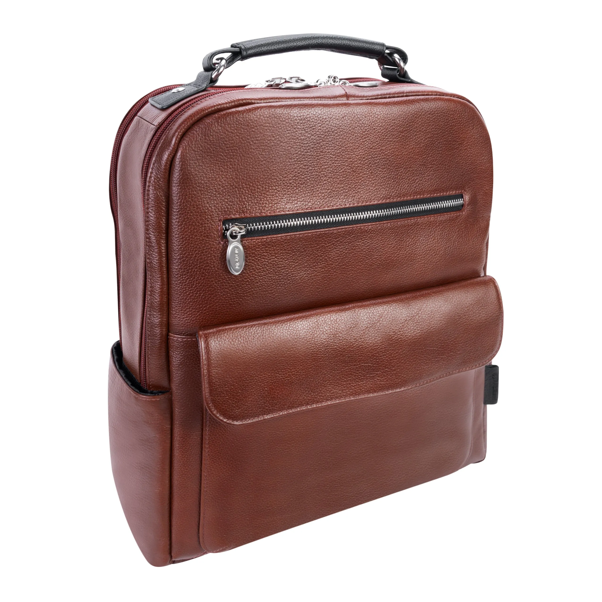 McKlein USA Logan 17" Leather Two-Tone Dual-Compartment Laptop & Tablet Backpack