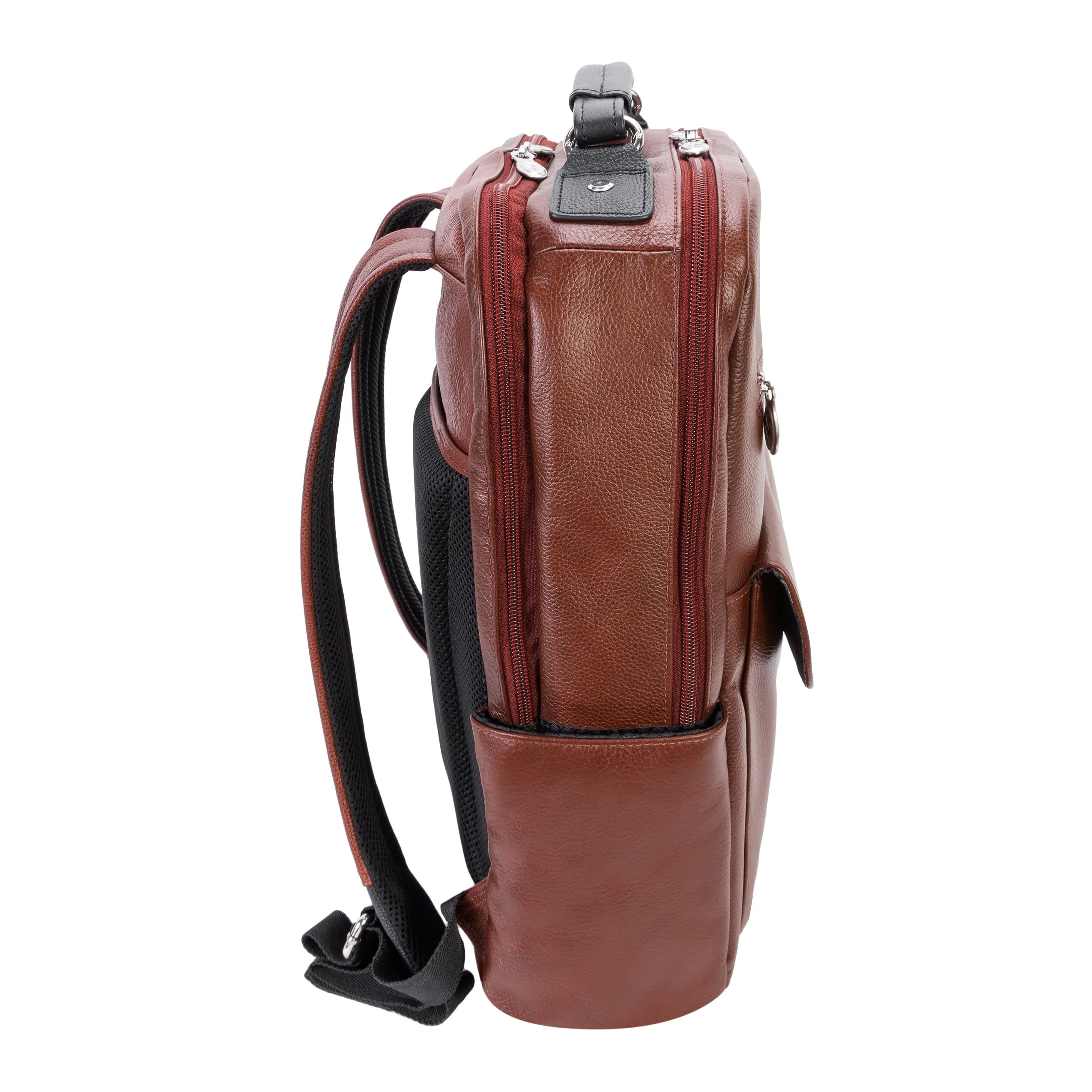 McKlein USA Logan 17" Leather Two-Tone Dual-Compartment Laptop & Tablet Backpack