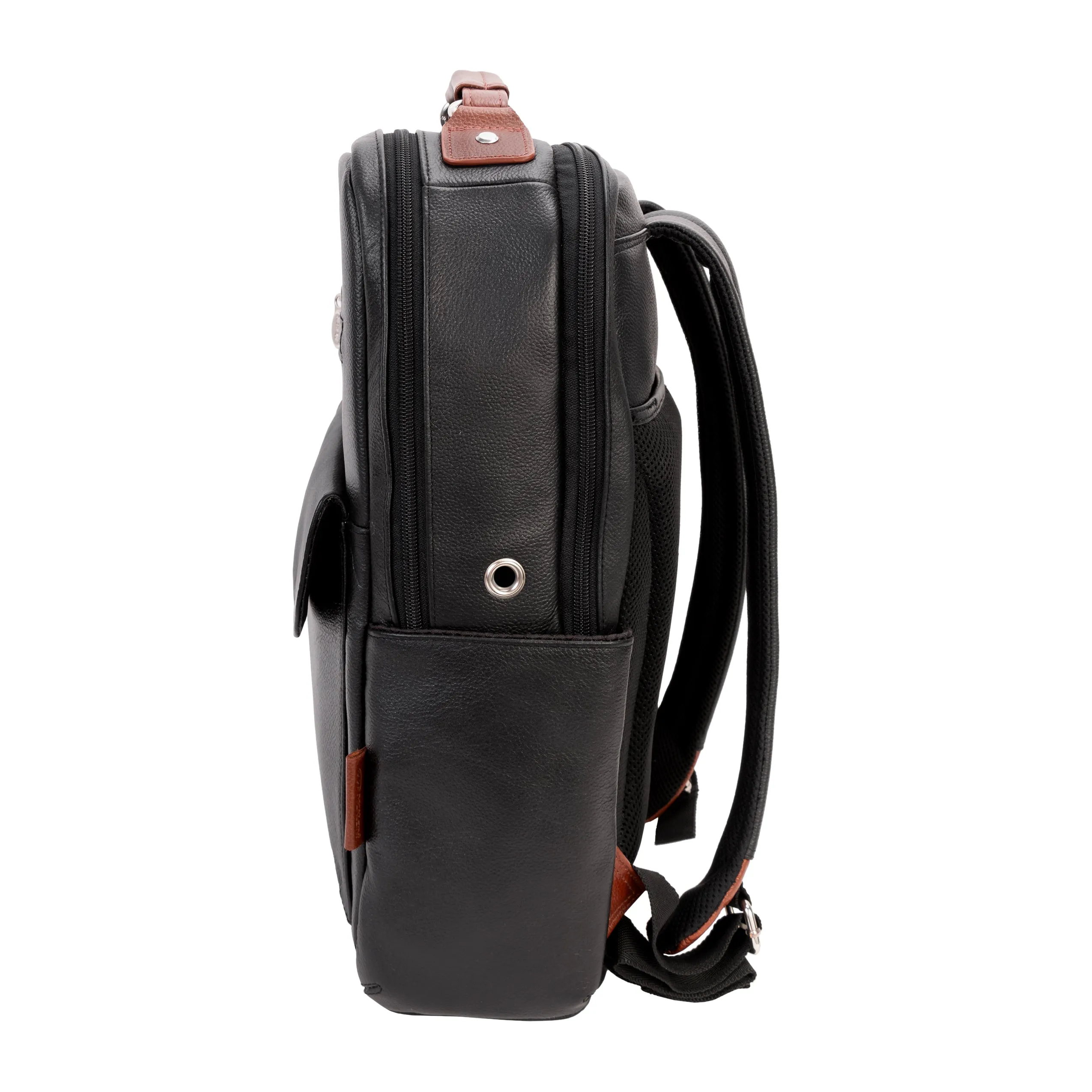 McKlein USA Logan 17" Leather Two-Tone Dual-Compartment Laptop & Tablet Backpack