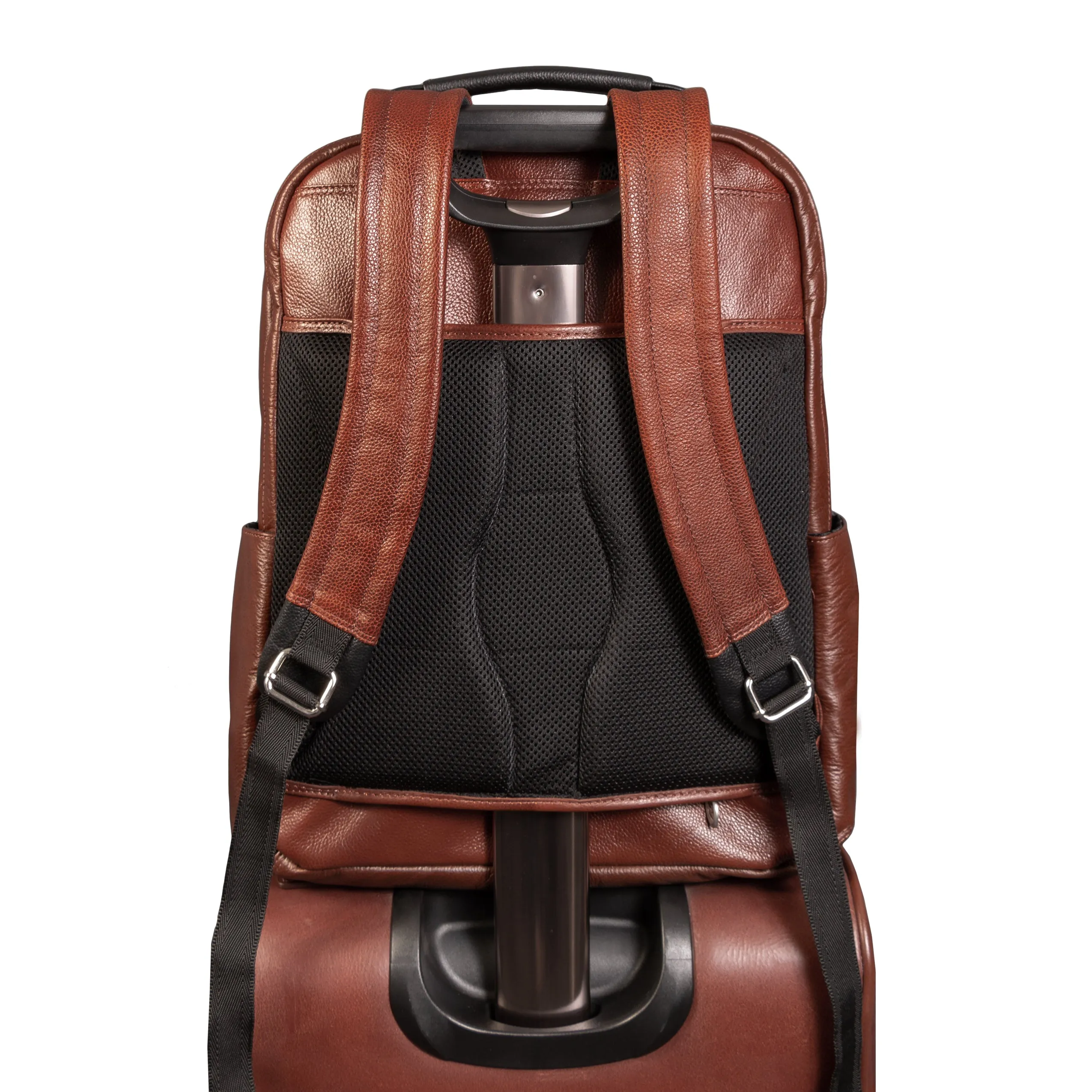 McKlein USA Logan 17" Leather Two-Tone Dual-Compartment Laptop & Tablet Backpack