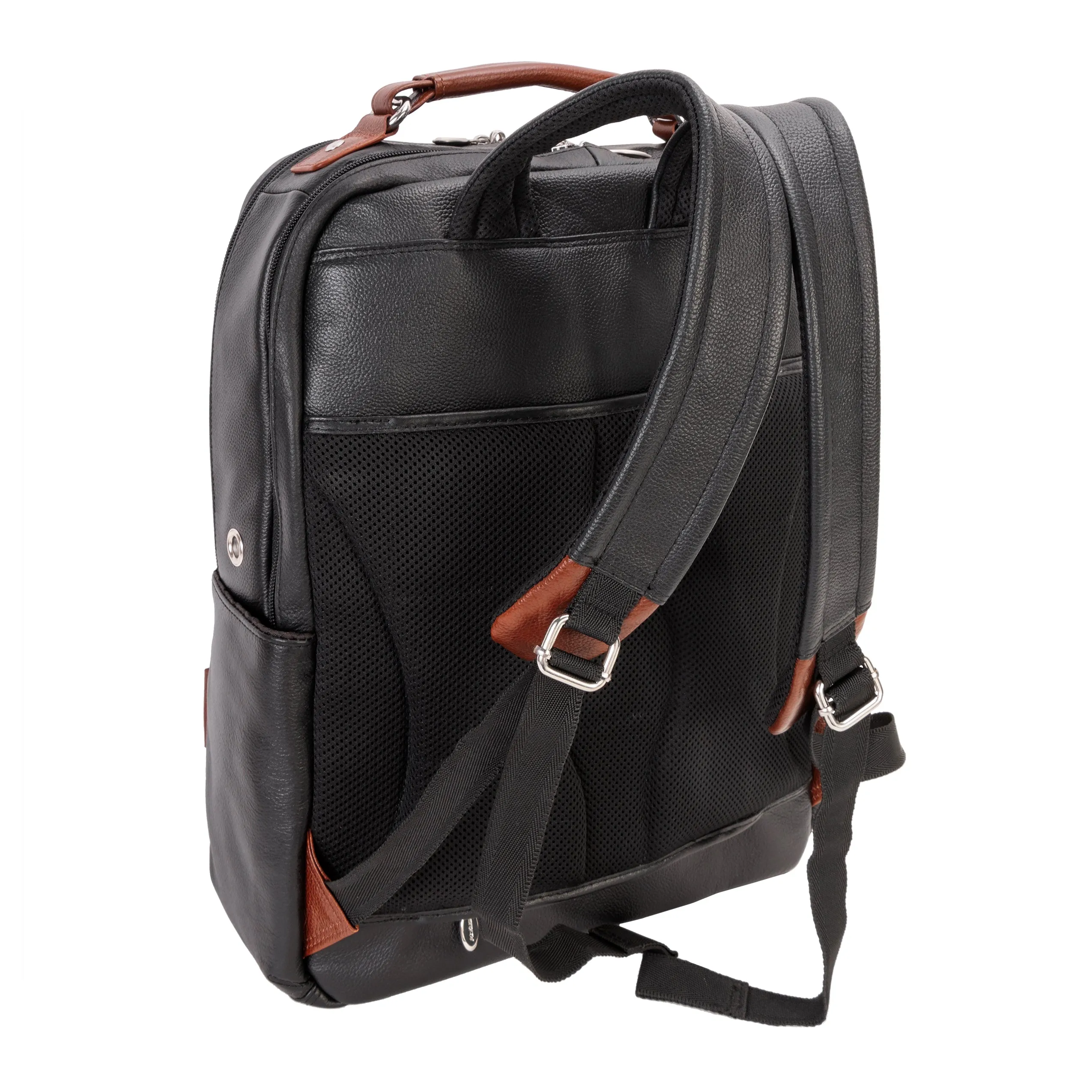 McKlein USA Logan 17" Leather Two-Tone Dual-Compartment Laptop & Tablet Backpack