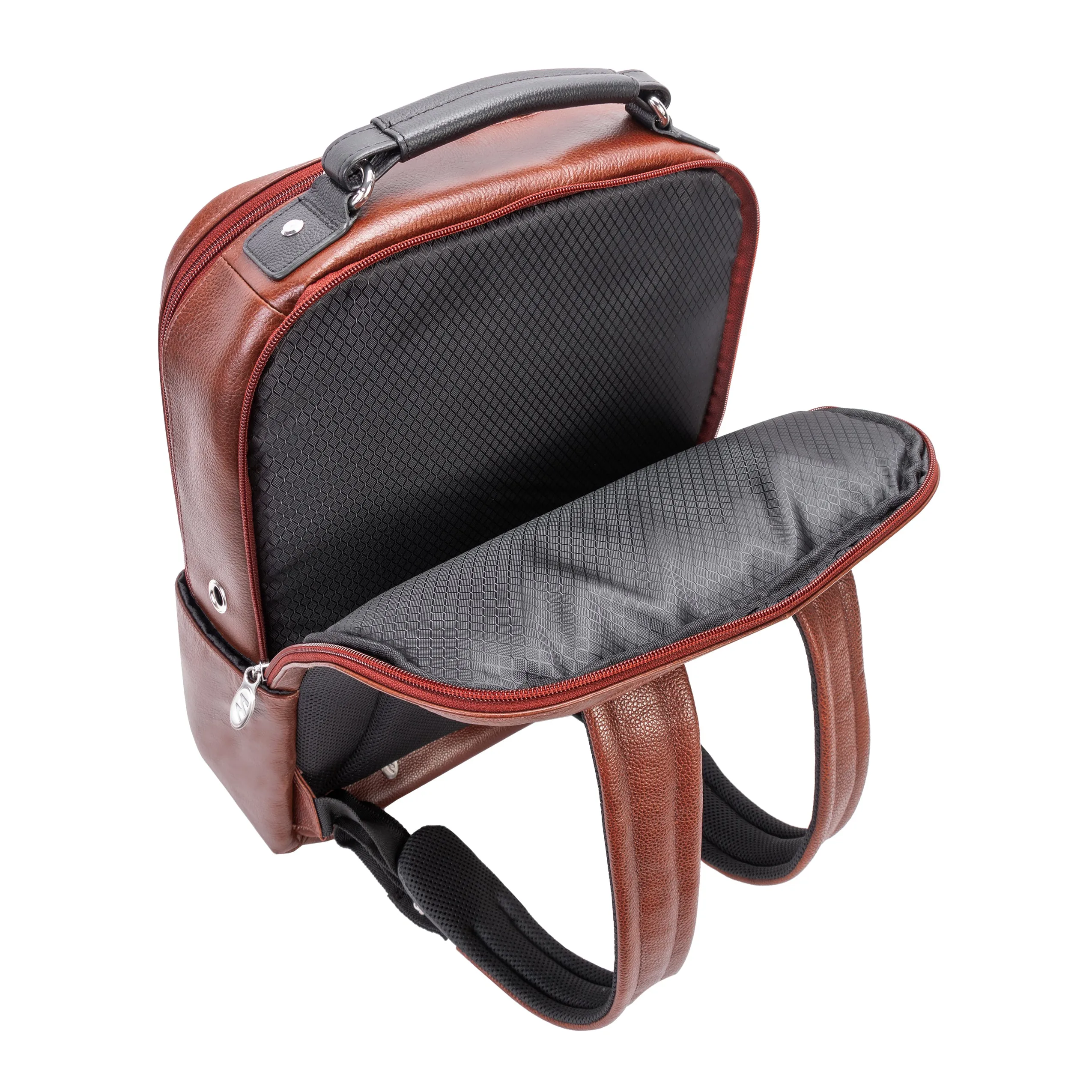 McKlein USA Logan 17" Leather Two-Tone Dual-Compartment Laptop & Tablet Backpack