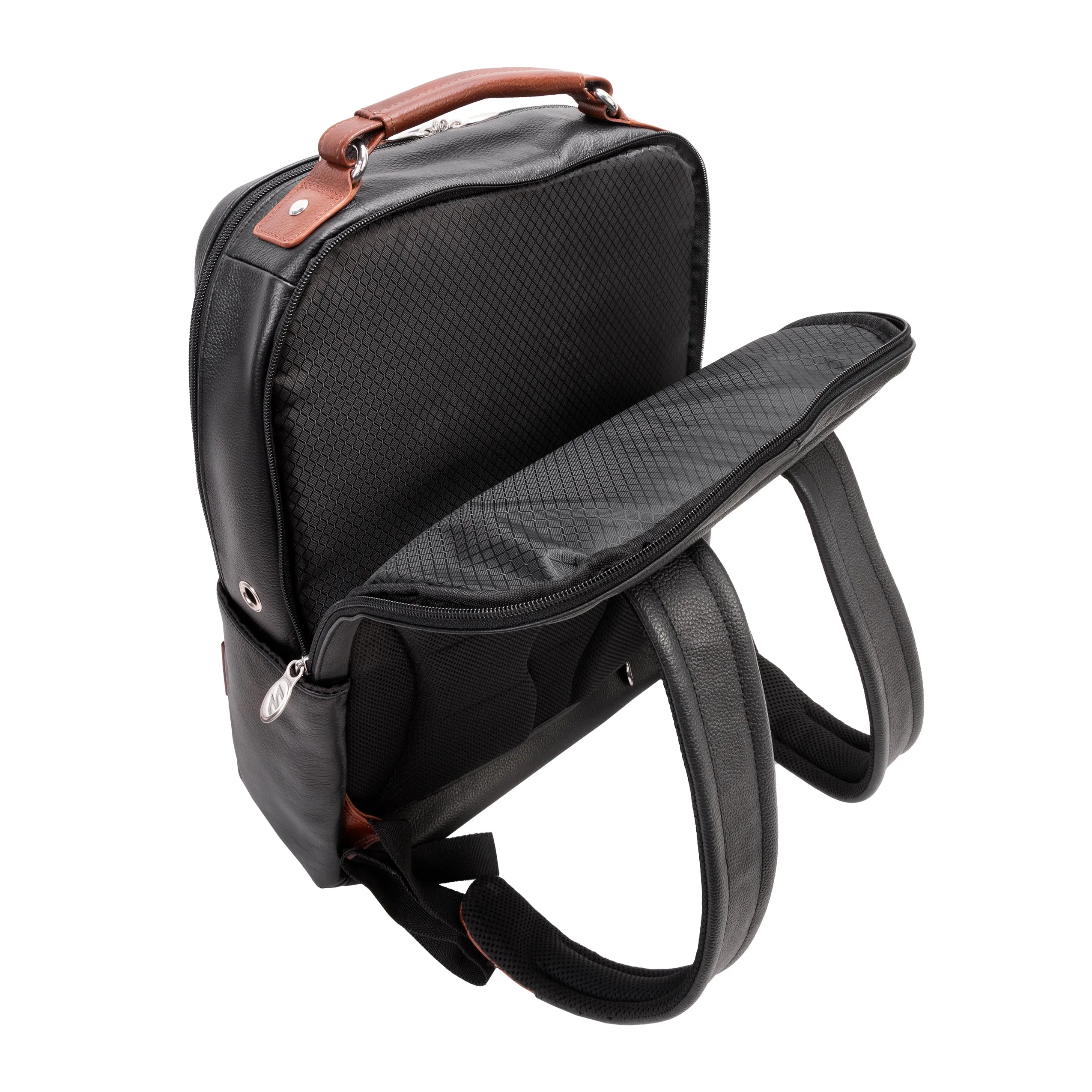 McKlein USA Logan 17" Leather Two-Tone Dual-Compartment Laptop & Tablet Backpack