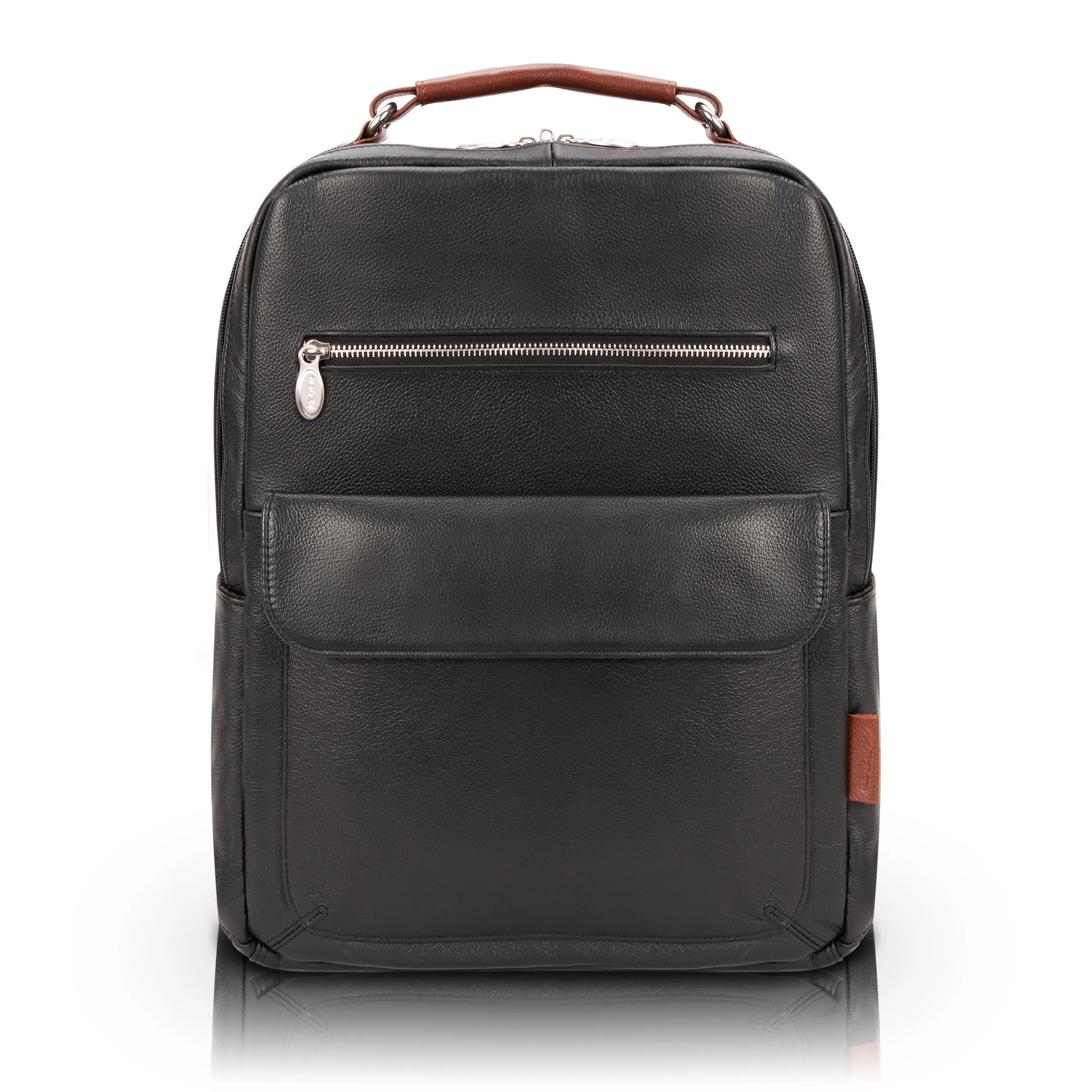 McKlein USA Logan 17" Leather Two-Tone Dual-Compartment Laptop & Tablet Backpack
