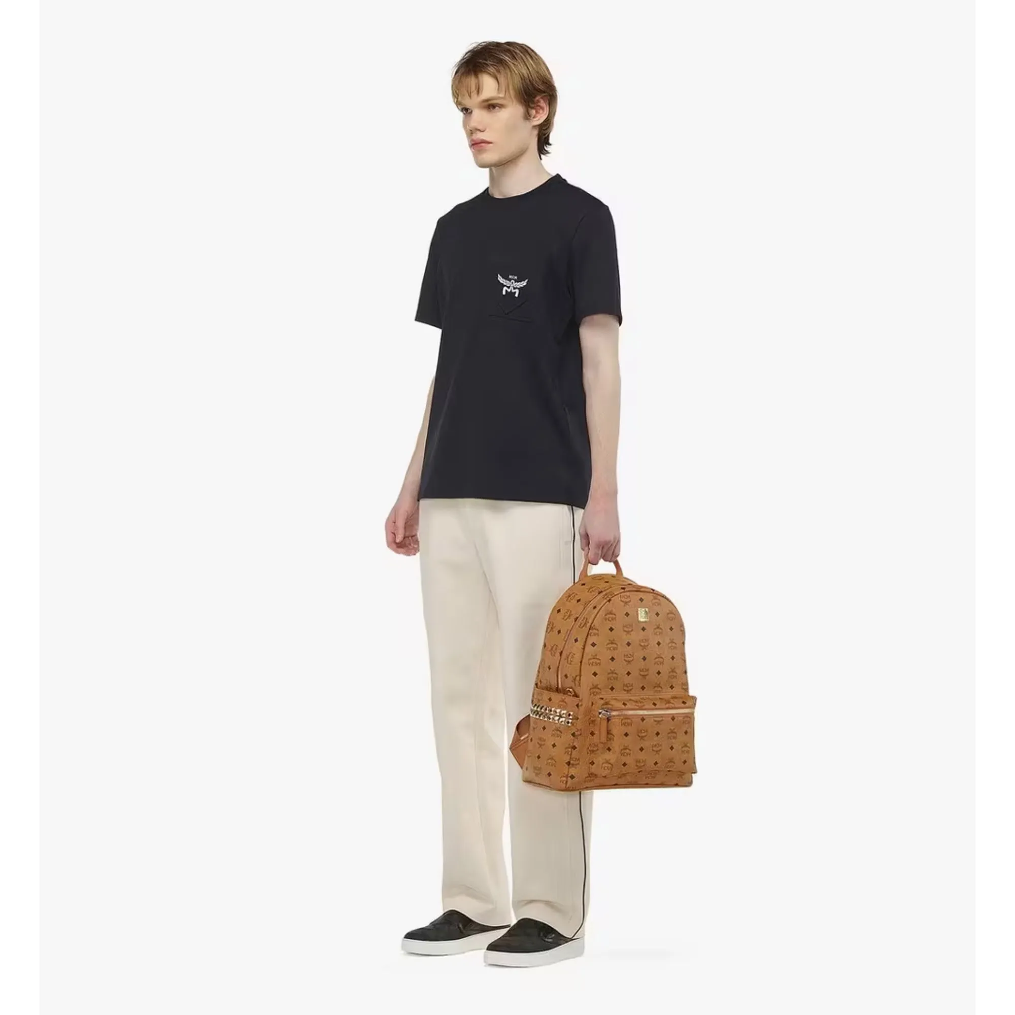 MCM Stark Side Studs Backpack in Visetos