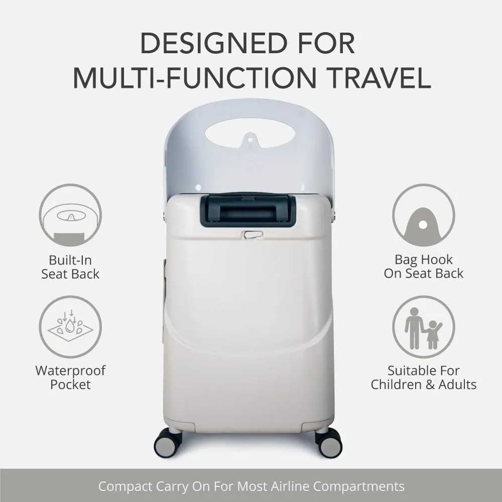 MiaMily 4-Wheel Carry On Luggage with Seat for Kids with Seat Belt