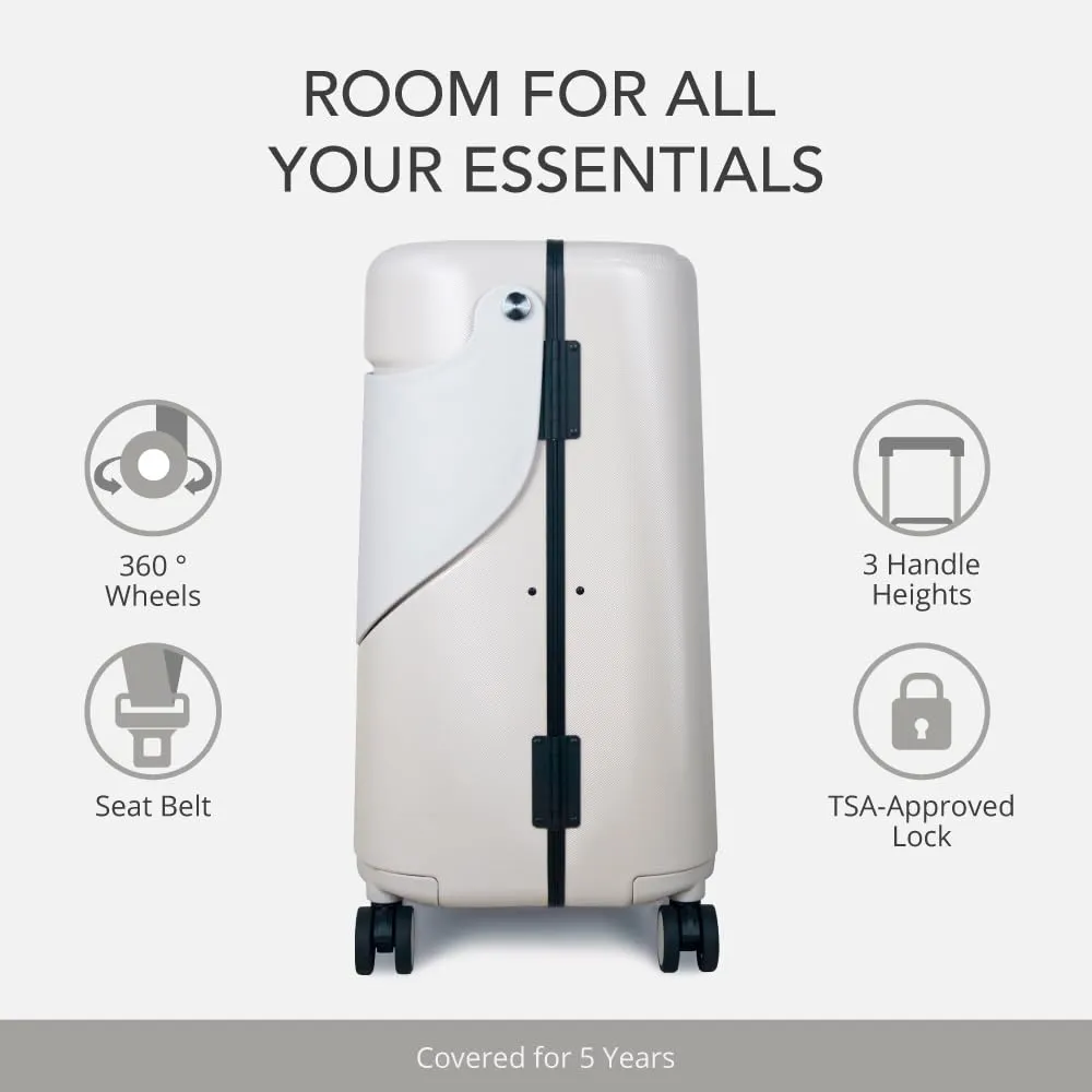 MiaMily 4-Wheel Carry On Luggage with Seat for Kids with Seat Belt