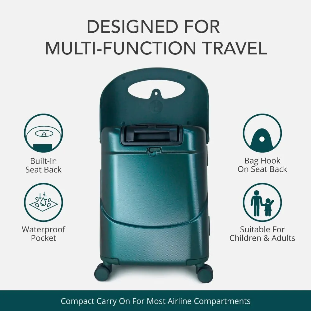 MiaMily 4-Wheel Carry On Luggage with Seat for Kids with Seat Belt