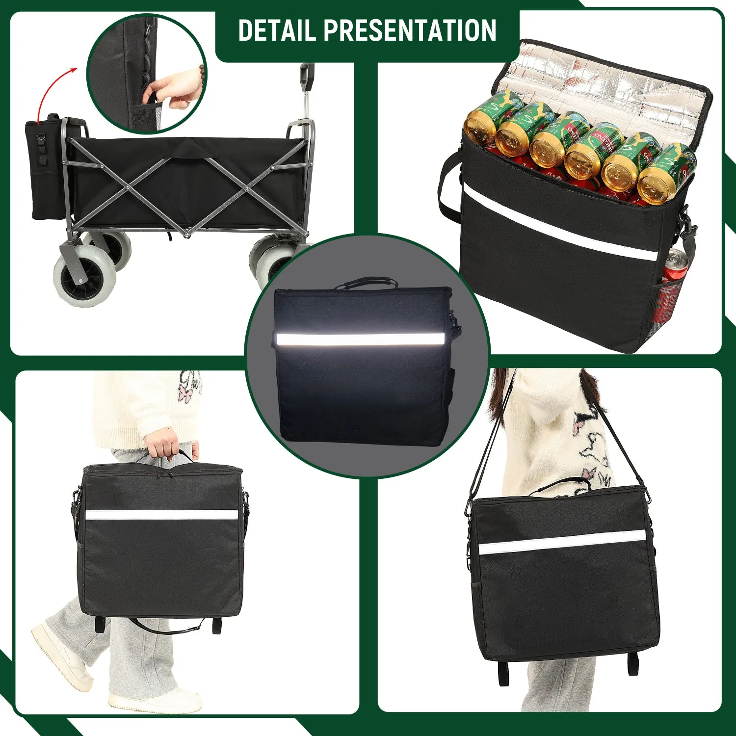 Streamdale Beach Wagon - Big Wheels, 500lbs Capacity, All Terrain, Black