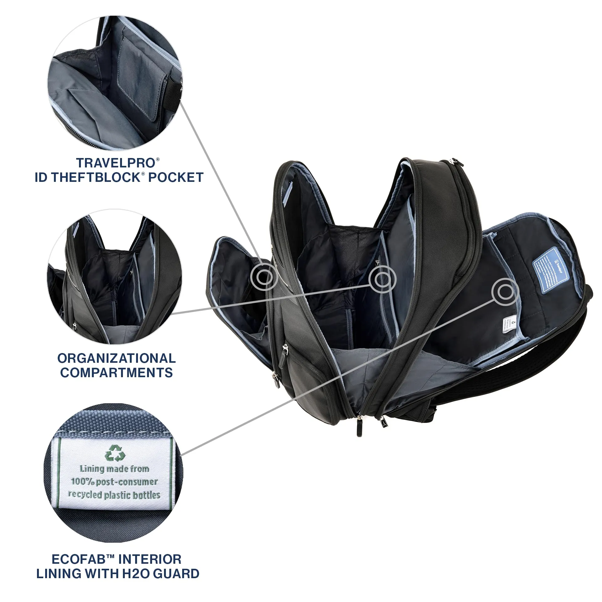 Travelpro Platinum Elite Laptop Travel Backpack, Fits up to 17.5 Inch Laptop