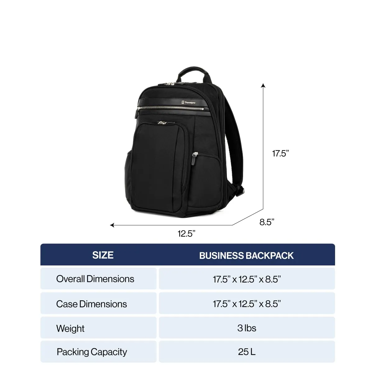 Travelpro Platinum Elite Laptop Travel Backpack, Fits up to 17.5 Inch Laptop